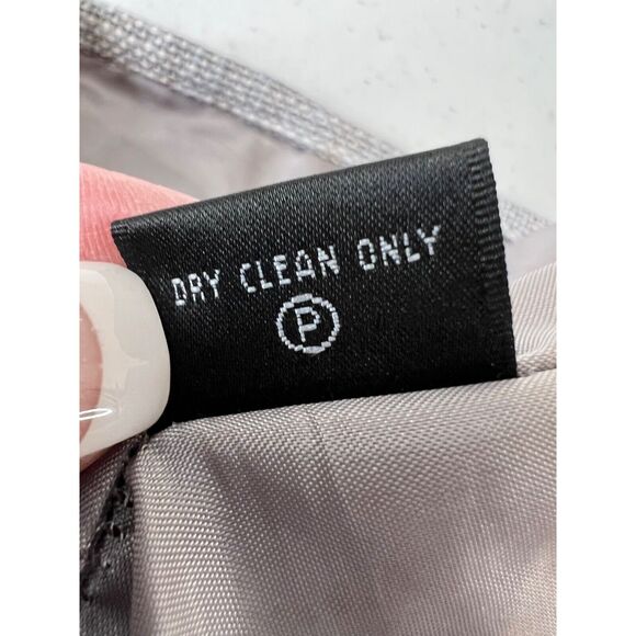 Lafayette 148 New York Gray Pencil Skirt Textured Weave Knee-Length Sz 8 - Picture 15 of 16